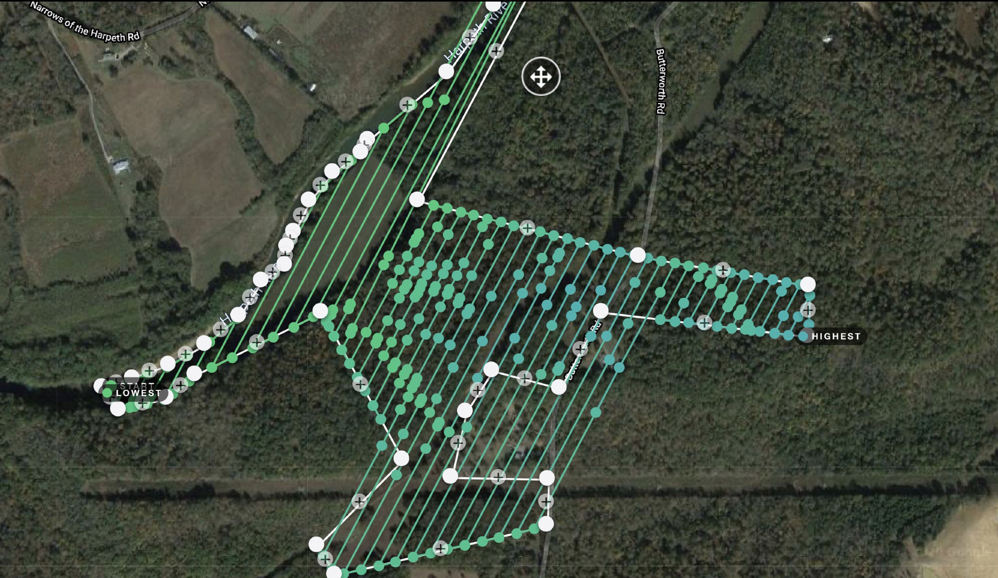OpenSky altitude-coded, lane-by-lane flight plan