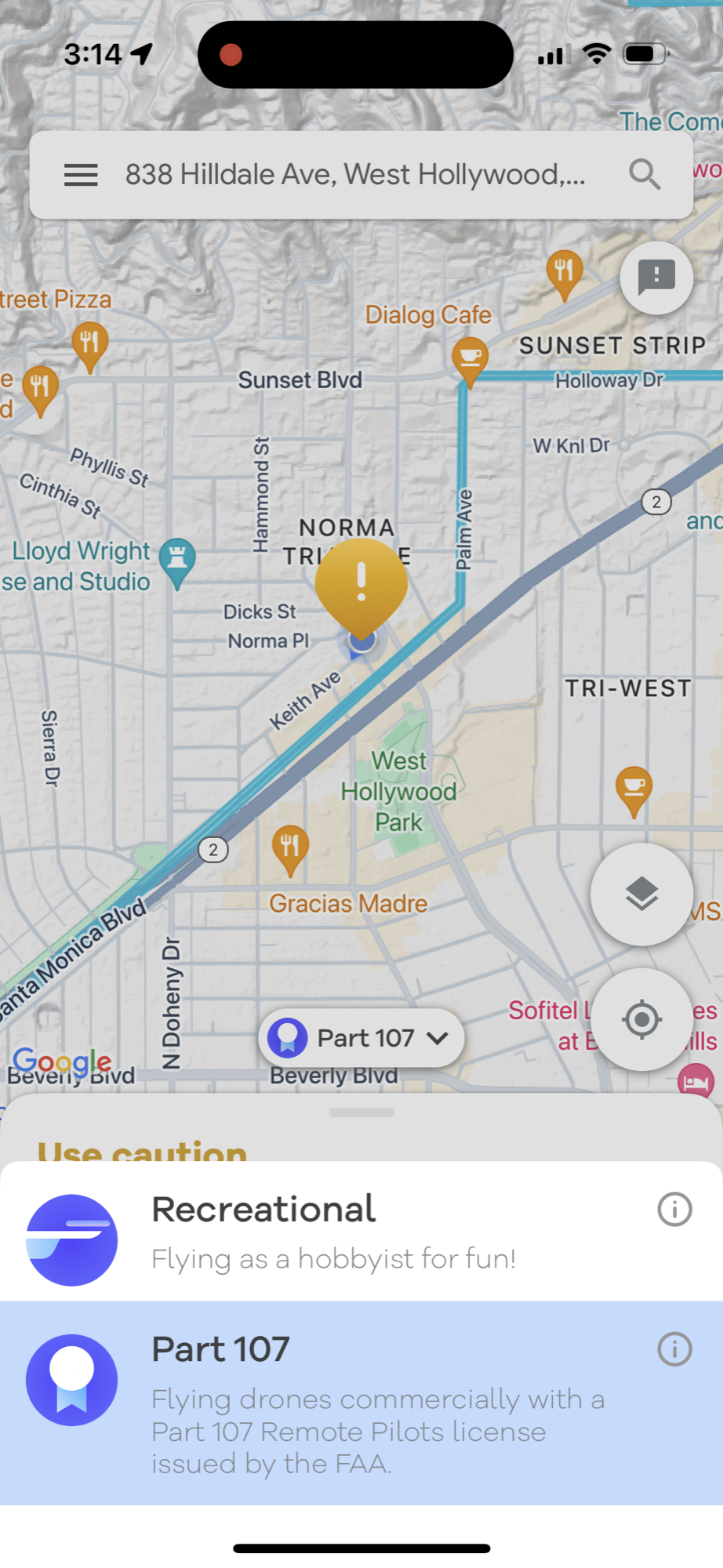 OpenSky live airspace and drone-intent view